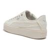 Puma Basket Platform Fringe Round Toe Lace-Up Low-Top Sneakers Women Sneakers Beige 399252-02