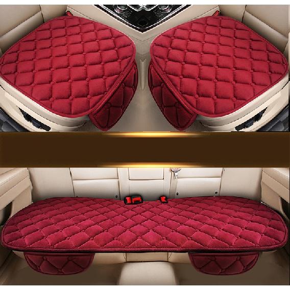 Car Seat Cover Front/Rear Flax/Linen Seat Cushion Protector Pad Black/Red/Beige/Grey/Coffee/Brown For Honda CRV M6