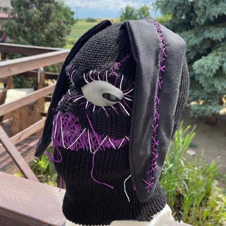 Winter Warm Cap Knit Beanie Hat Halloween Unisex Balaclava Hat Soft Headwear