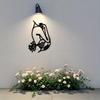 Lotus Flower Metal Wall Art Black Iron Home Decor For Living Room Bedroom Wedding Gift