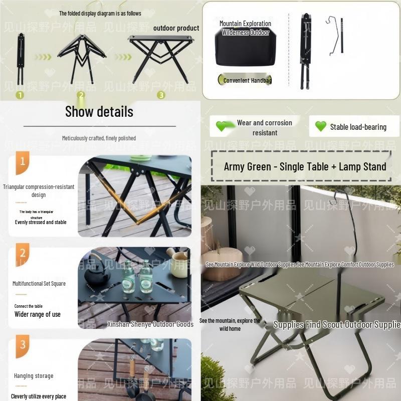 Compact Outdoor Folding Table: Multifunctional, Lightweight & Perfect for Camping, Picnics, or Coffee