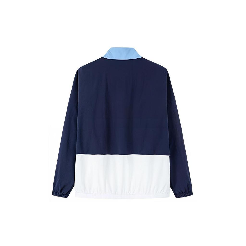 Anta Retro Series Color Block Stand Collar Woven Sports Jacket Light Blue White Navy Unisex 152238601-1