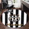 Custom Name Juventus Football Club Printed Round Rug Carpet Chair Rug Area Rug Entryway Doormats,for Office Chair Living Room Bedroom Kitchen Room.