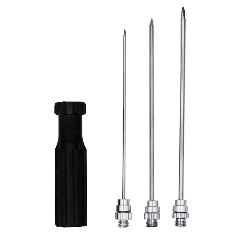 1 Set Trocar per Bovini Acciaio Inossidabile Trocar Zootecnia Mucca Pecora Rumen Stomaco Puntura Ago di Scarico Strumenti Ruminanti