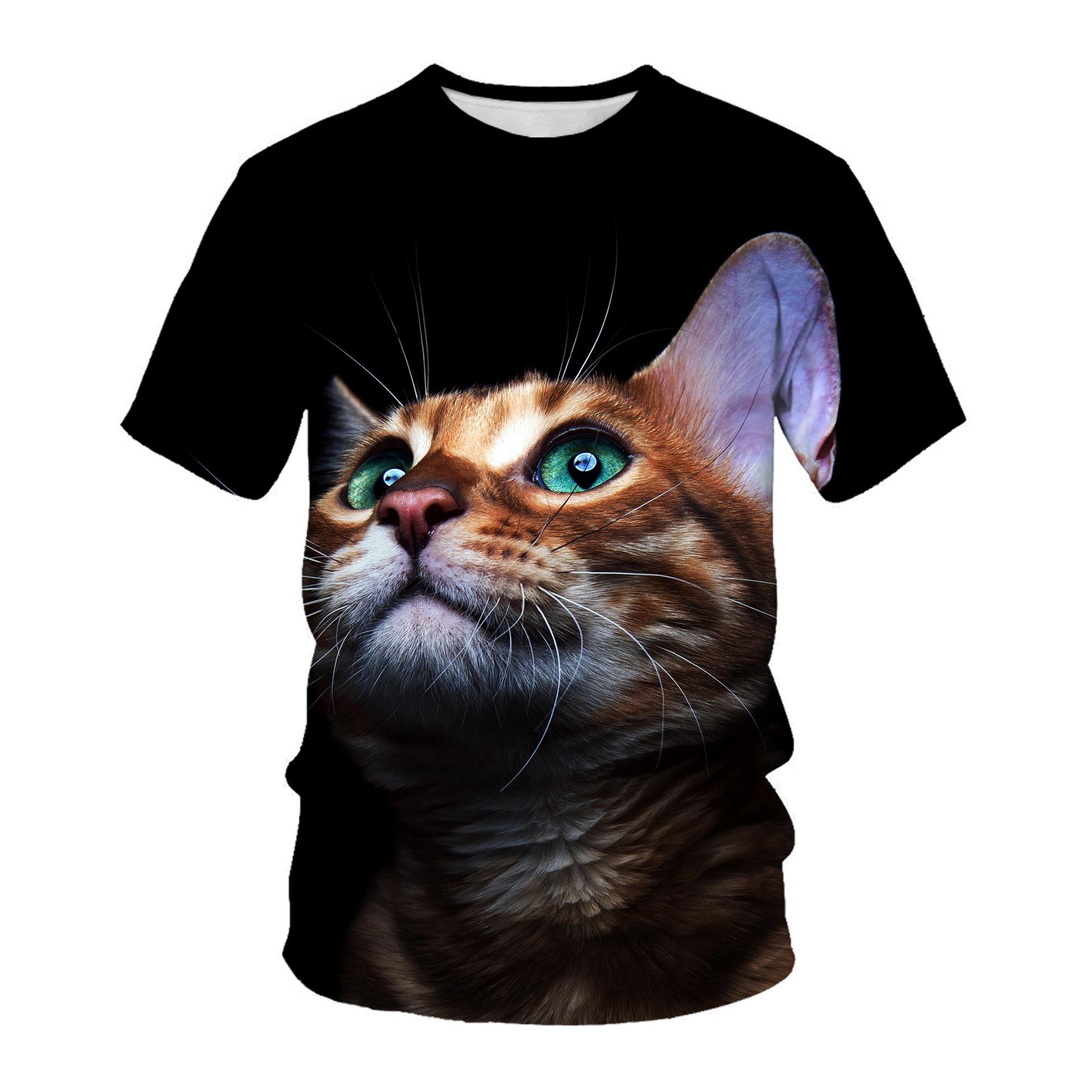 

Летняя мужская футболка с 3D животным принтом, футболки с узором «ленивый кот», свободные топы с круглым вырезом и короткими рукавами для мужчин 6XL