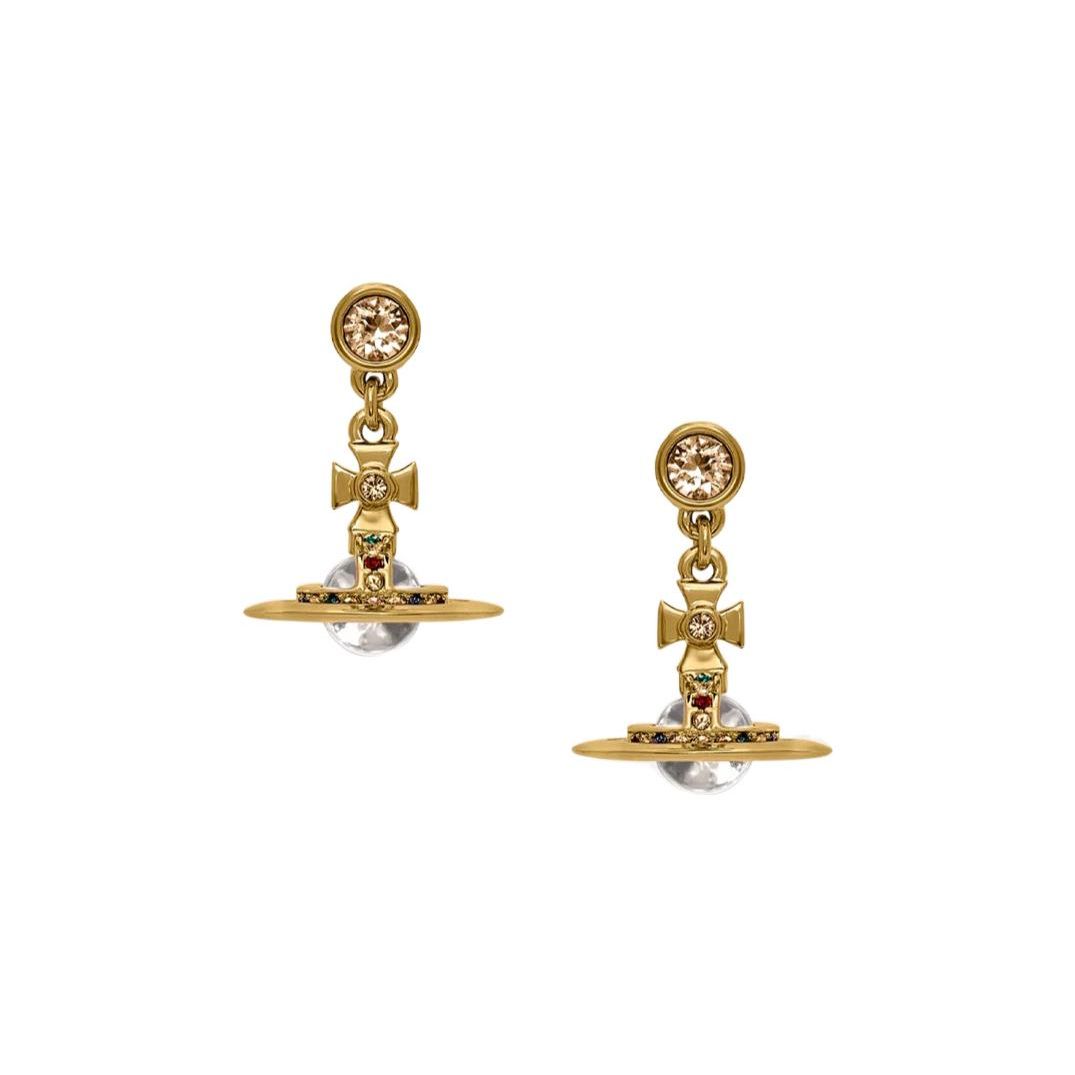 Vivienne Westwood Original Design Brass Earrings Women Earrings 62020032R001R001 Box