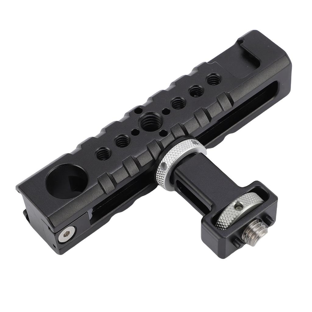 Aluminum Alloy Camera Cage Top Handle with 1 4in Screw Hole 3 8in Locating Screw Cold Shoe Mount Photography Accessories