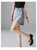 Cotton high waisted denim shorts for women in summer 2025, fashionable and versatile, slimming and wide leg pants