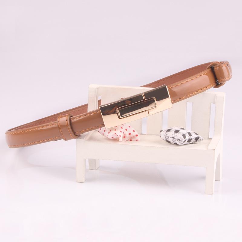 New Women's Trendy Pair-buckle Adjustment Thin Belt, Versatile Dress Decoration Candy Color Belt