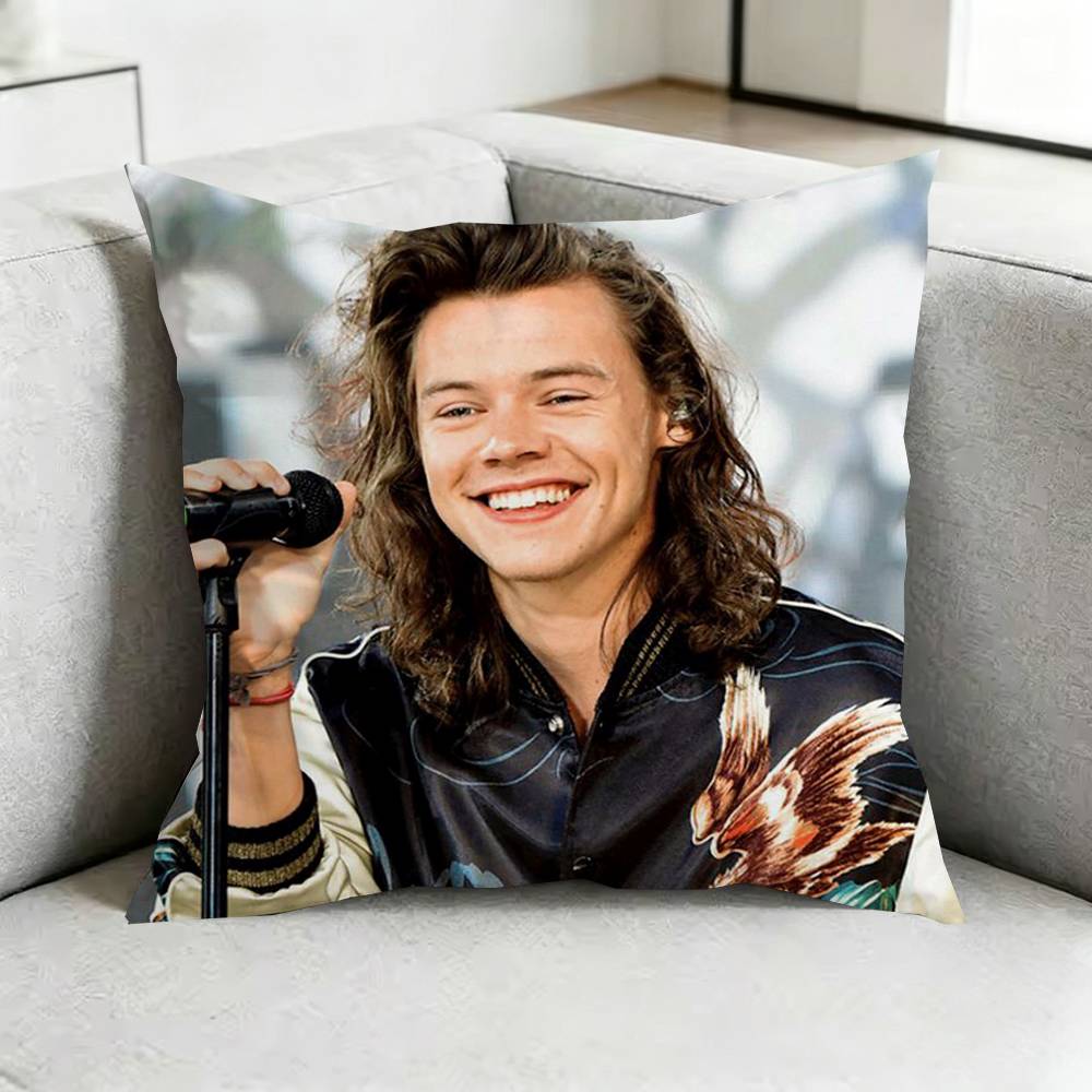 Harry Styles Harry House Pillow Case Square DoubleSided Sofa Cushion Cover Bedroom Bedside Pillow Gift