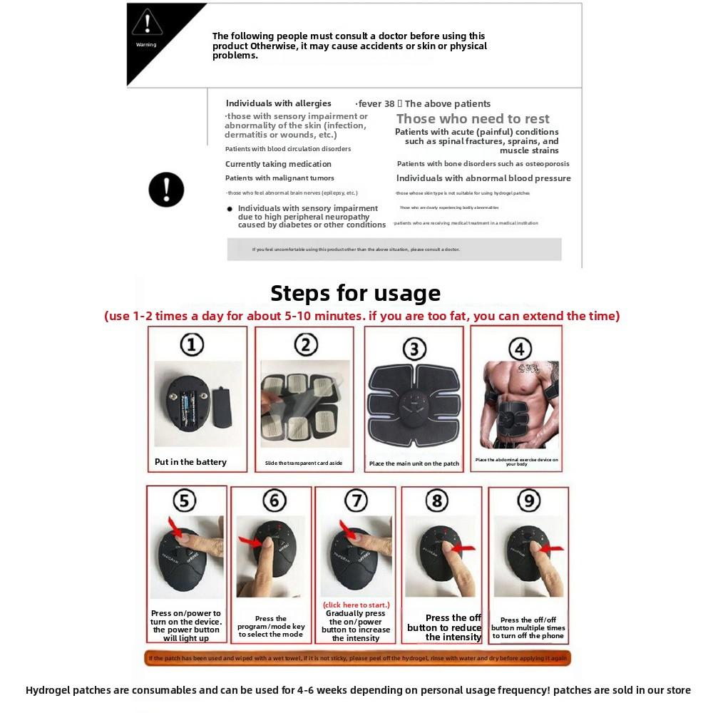 Smart Abdominal Training Trainer Stimulator Electronic Body Muscle Massager Slimming Smart EMS Fitness