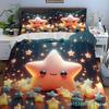 Cute Cartoon Stars Print Bedding Set Duvet Cover 1 Duvet Cover 2 Pillowcases Adult And Kids Bedding Set Luxury Children's Gifts