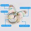 Cell Phone Ring Holder, Butterfly Phone Ring Grip Stand 360°Rotation Finger Ring Kickstand Compatible with iPhone,All Android Smartphone (Blue)