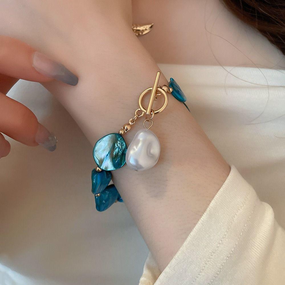 Sea Series Bohemian Shell Beads Bracelet Ornaments Natural Conch Beach Earrings  Girls Couple Gift