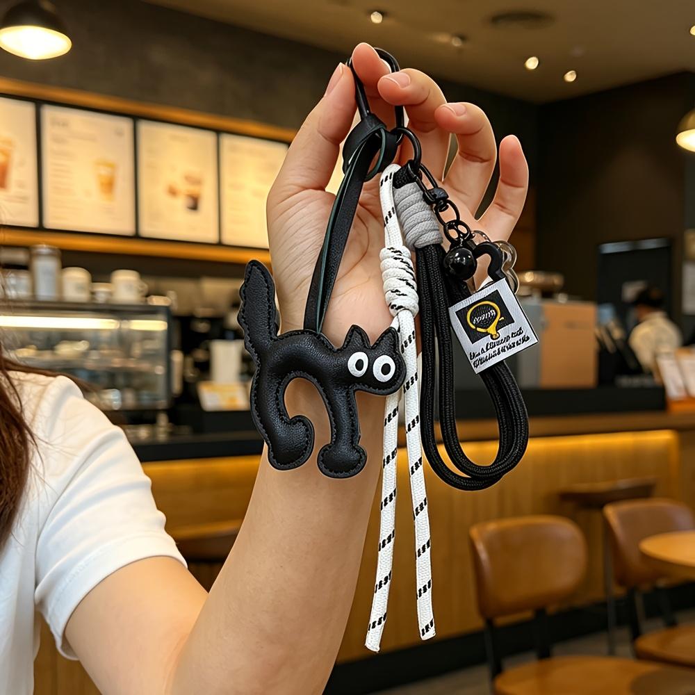 Yogodlns Mini Backpack Hanging Handbag Pendant Bag Cute Cat Faux Leather Pendant Bags Accessories