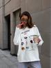 Autumn Cotton Long-Sleeve Tee: European & American Style, Fun Print, Age-Reducing, Trendy & All-Match