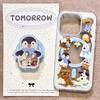 Winter Animal Penguin Shaking Apple 16 Double Layer IPhone 15 Magnetic Bracket 14 Cute 13 Mobile Phone Case