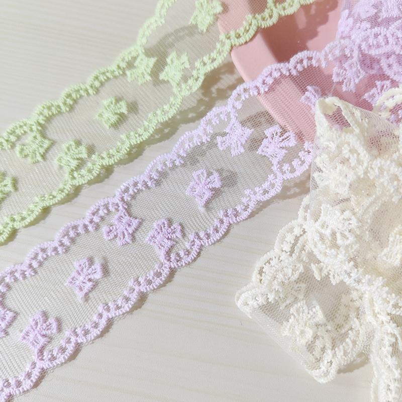1M Embroidery Lace Trims Ribbon DIY Bow Trimmings Ribbon Gift Packaging Webbing Party Headwear Clothing Sewing Accessories