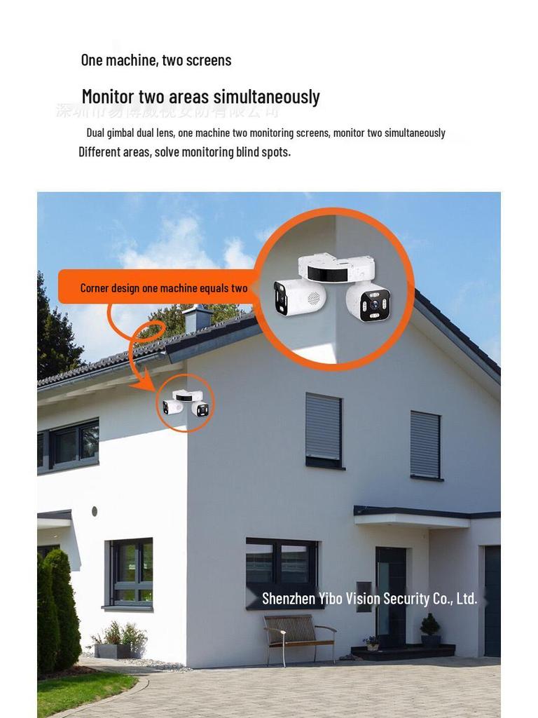 Caméra WiFi HD iCAM36 Extérieure Double Cardan Double Caméra