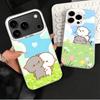 Cartoon Cute Peach Goma Shockproof Phone Case for iPhone 17 Air 16 16E 15 Pro Max 14 Plus 13 Mini 12 Back Cover Anti Fall Fundas
