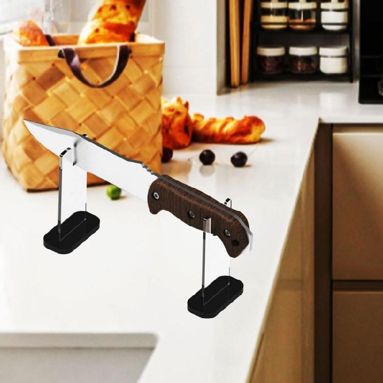 Elegant Layer Cutlery Rack in Acrylic, Clear Cutlery Organize Stand for Culinary Tool Exhibition