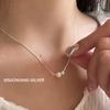 Elegant S925 Sterling Silver Freshwater Pearl Necklace for Women - Minimalist Clavicle Chain Design