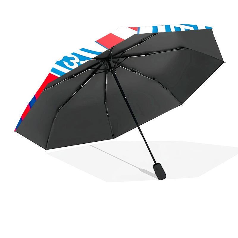 Fc Crest Design Printed Automatic Umbrella, 8-Frame for Travel, camping, Casual Umbrella, Essential Gift for for family and friends