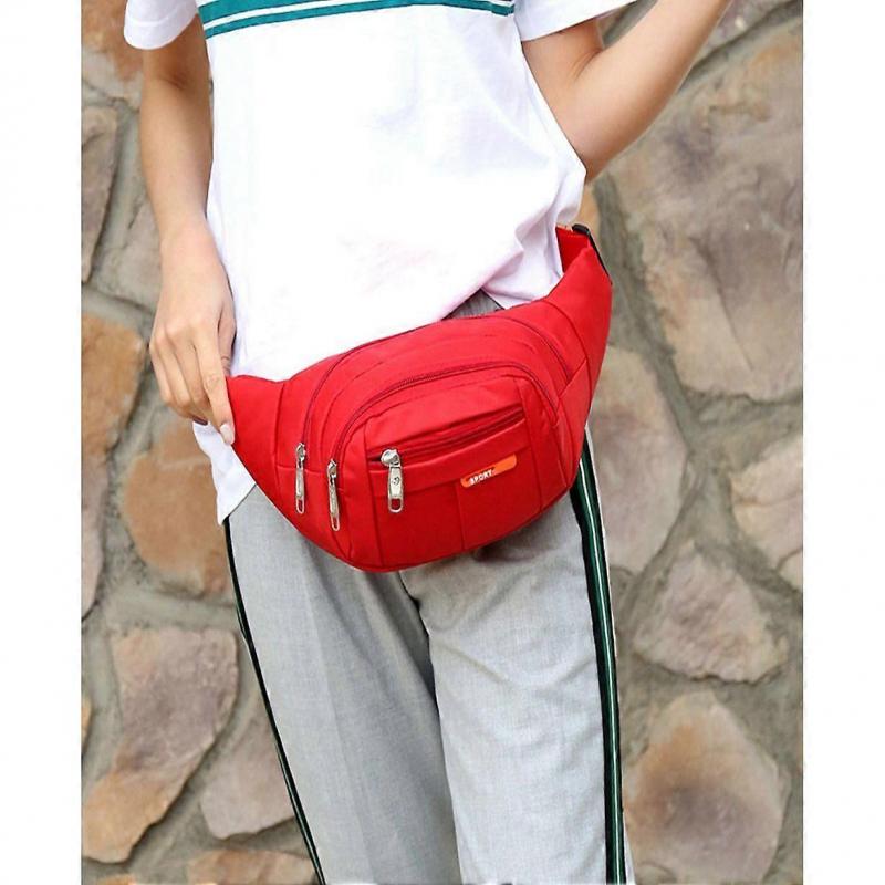 Unisex Outdoor Sports Waist Bag Waterproof Crossbody Pack Storage Bag Pouch Purple