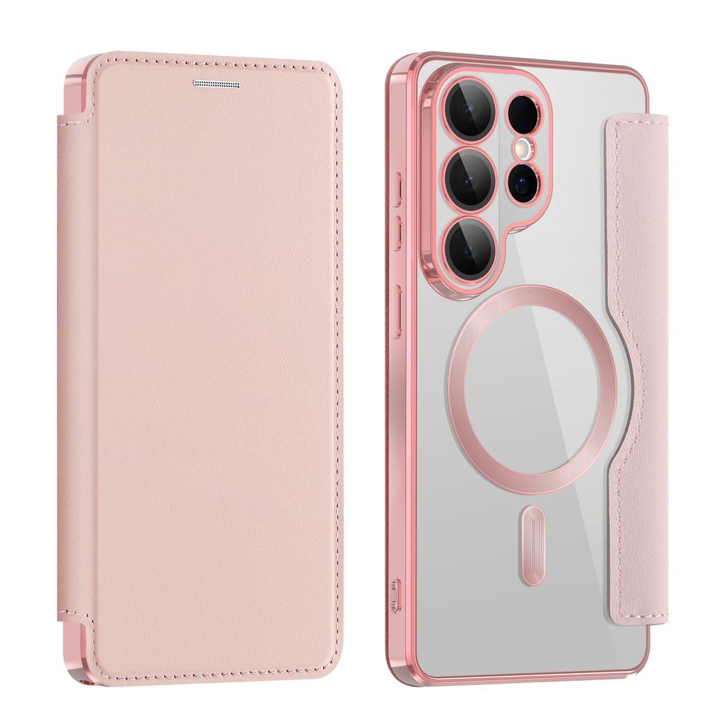 For Samsung Galaxy S26 Ultra Magnetic Case RFID Blocking Card Holder Leather Phone Cover with Lens Film