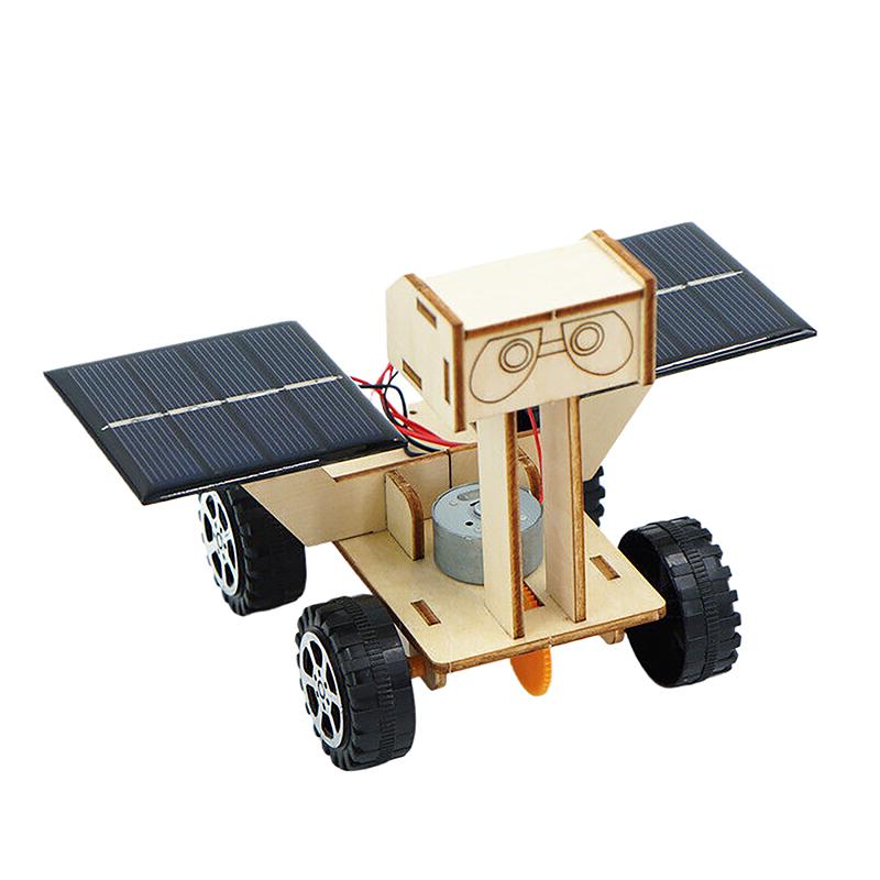 Creative Diy Handmade Solar Powered Mars Rover Model Toy Children'S Wooden Teaching Tool Technology Small Maker Puzzle Toy