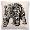 New Ornate Brave Animals Totems Free Beast Faith Tattoo Prints Cushion Cover Sofa Throw Pillow Case Owl Elephant Shark Bear
