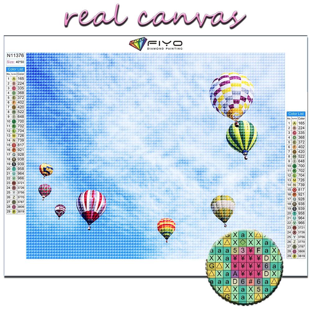 Diamond Painting Hot Air Balloon Embroidery Cross Stitch Rhinestone Home Decor