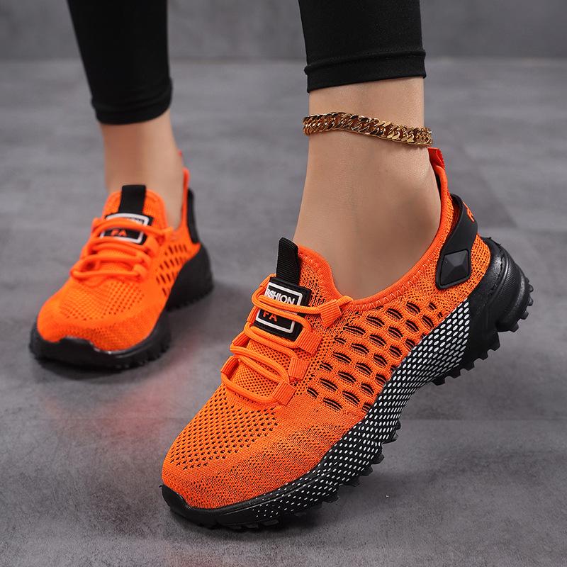 Breathable Mesh Hollow Running Shoes: Trendy Unisex Casual Sports Sneakers for Men and Women