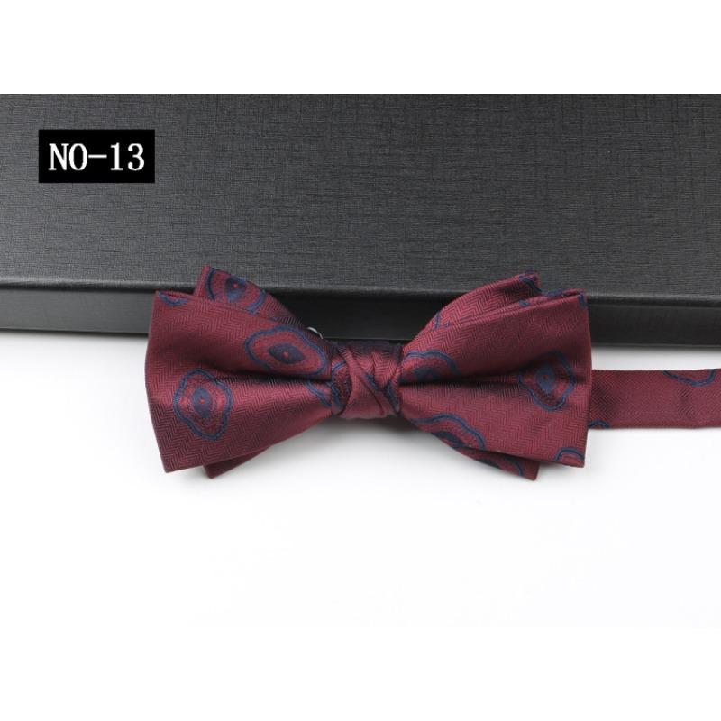 Business Bow Tie Men'S Shirt Suit Gentleman Pattern High-End Wedding Hosting Banquet Bow