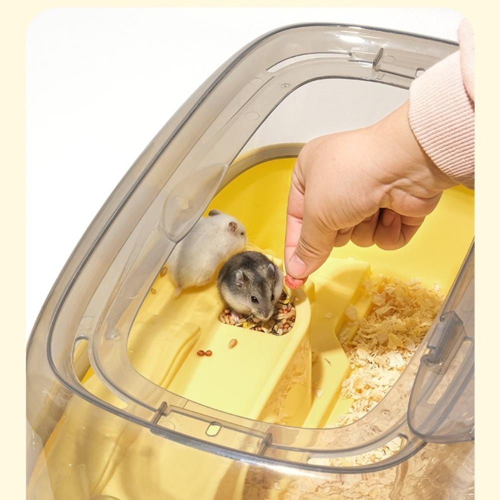 Transparent Large Hamster Cage Openable Top Hedgehog Villa New Hamster Habitat  for Small Animals