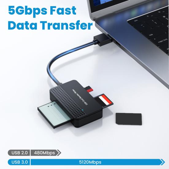USB 3 Type in 1 Camera C 4 Card Reader Plug And Play
