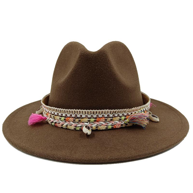 Fedora New 2023 Latest Monochrome Hat Gradient Fashion Blue Jazz Hat Fedora Double Sided Winter Hat