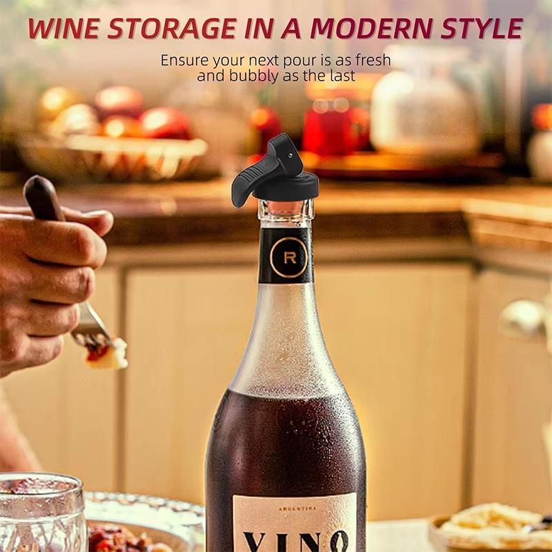 3Pcs Silicone Wine Stoppers Reusable Wine Bottle Stoppers Expanding Manual Beverage Bottle Stoppers Vacuum Bottle Stoppers