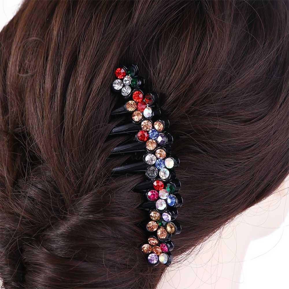 Girls Mother Gift Rhinestones Korean Barrettes Crystal Hair Clips Women Hair Comb Mother Headwear