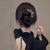 Pente de Cabelo Borboleta de Strass de Luxo para Mulheres Vintage Elegante Metal em Forma de U Flor Grampo de Cabelo Pentes Acessórios de Cabelo Coque