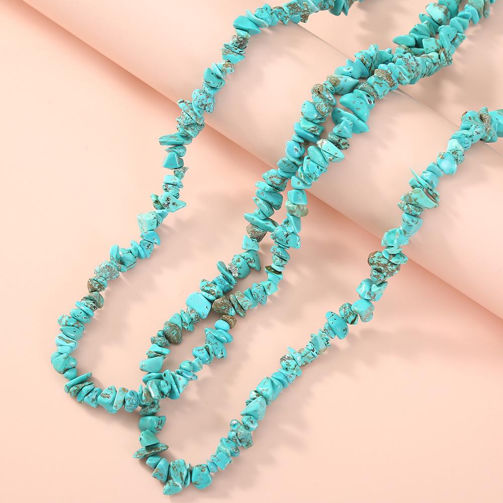 

Кристалл гравия Цветной Натуральный камень Полоса Работа в процессе 90 Ручная работа Сделай сам Свободные бусины Агат Ожерелье Аксессуары Материал бирюзовый