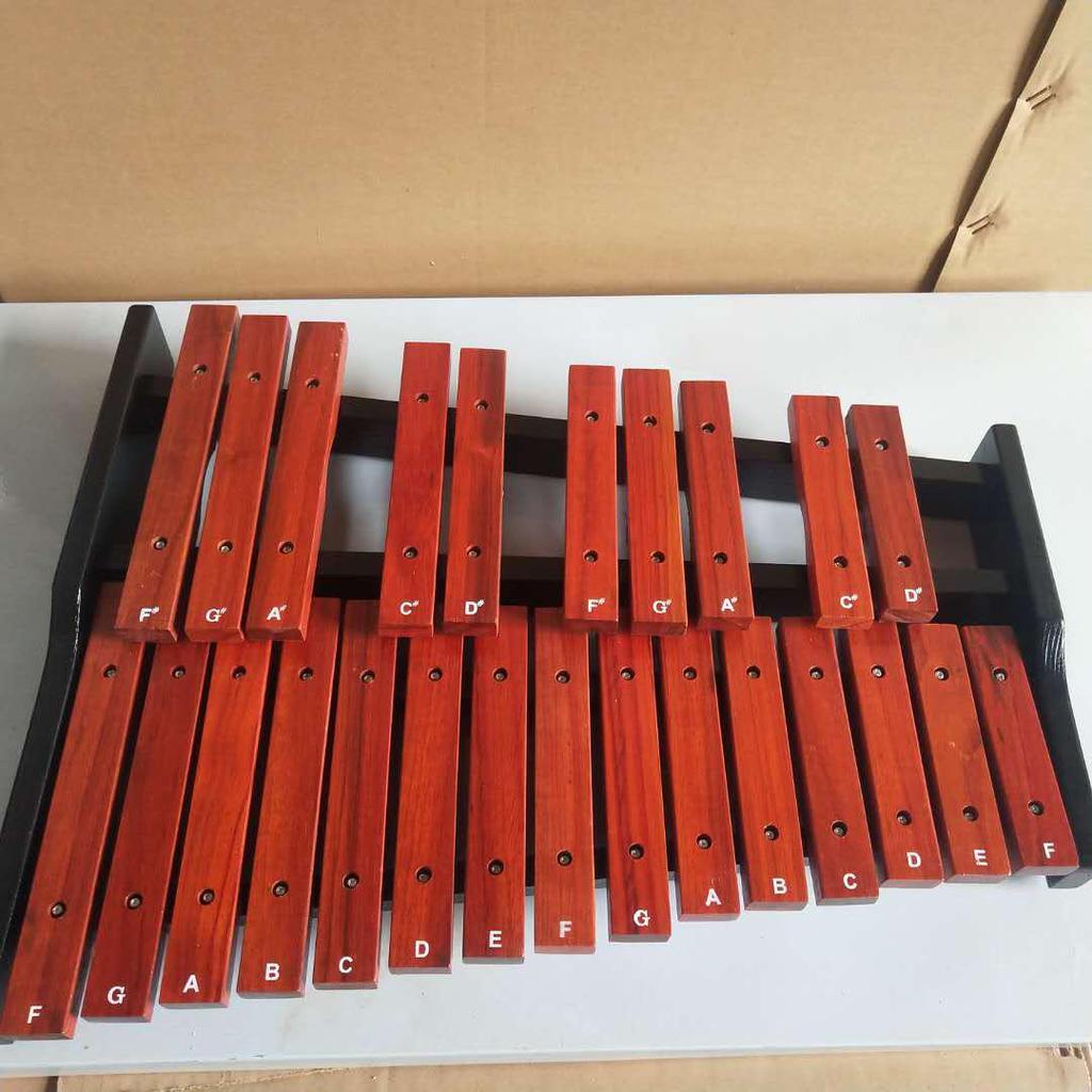 Rosewood 25-Note Xylophone for Kids - Orff Teaching Aid and Musical Instrument