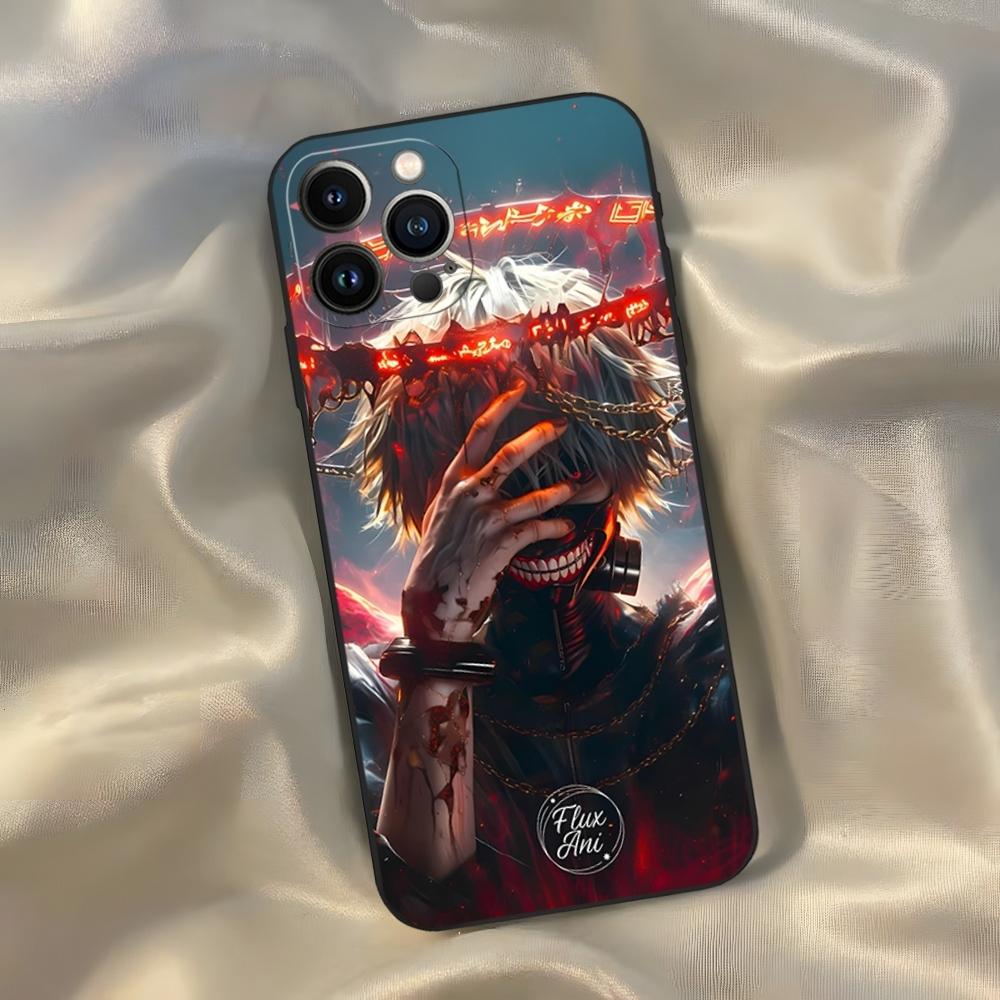 Tokyo Anime Ghoul Phone Case for Iphone 16 15 14 13 12 11 Pro Max Xr X Xs Mini 8 Plus SE 2022 Black Soft Silicone Cover