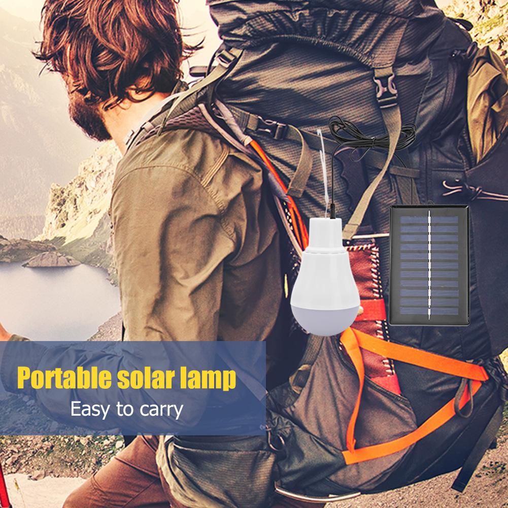 5V 15W 300LM Solar Energy Power Outdoor Lamp Portable USB Rechargeable Lights Long Life Low Power Consumption LED Bulb