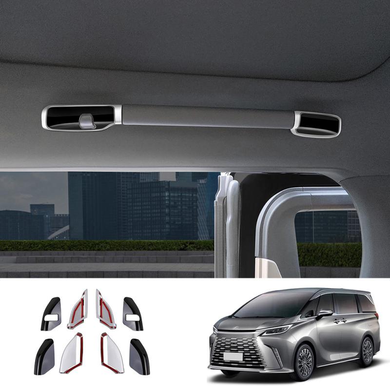 L/ RHD For Lexus LM350H LM500H 2024 2025 Interior Accessories ABS Carbonfiber Car roof middle row door handle cover sticker
