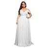 Sukienka Plus Size Długa Maxi Suknia Ślubna Suknia Urodzinowa Biała