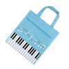 Piano Keys Handbag Small Piano Music Printed Bag Reusable Tote Bag Shoulder Shopping Bag Book File Storage Pouch Durable