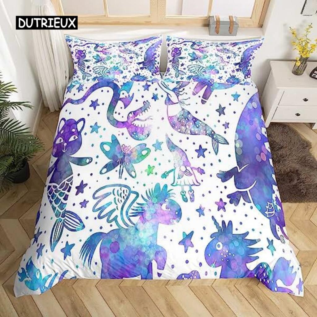 Rainbow Butterfly Duvet Cover Pink Flower Duvet Cover For Kids Bedding Set Kids Boys Girls Teens Comforter Cover For Decorations