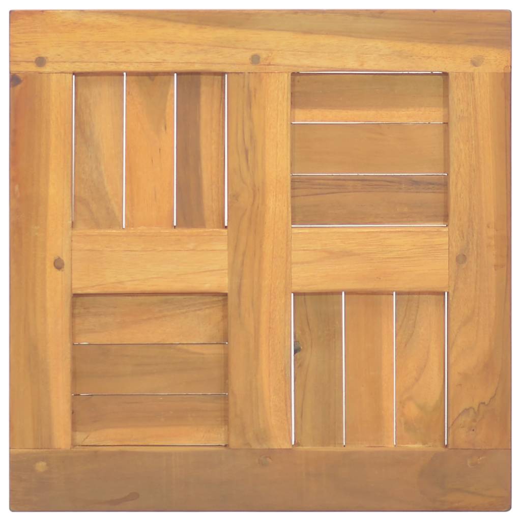 Quadratische Tischplatte 40 x 40 x 2,5 cm Massives Teakholz