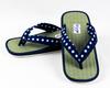 ISM Japanese Pattern Geta Free Size Sandals, Indigo,